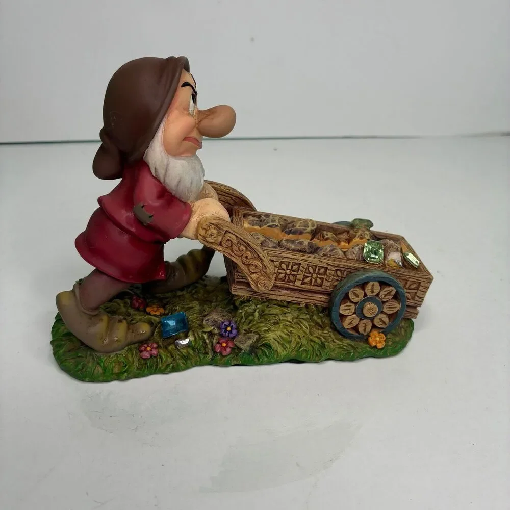 Disney Snow White & The Seven Dwarfs Desk Set GRUMPY Business Card Holder Vtg